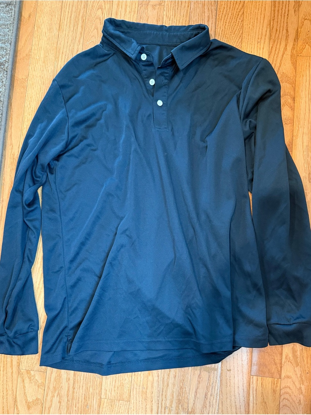 Men's Long-Sleeve Polo Shirt - Navy